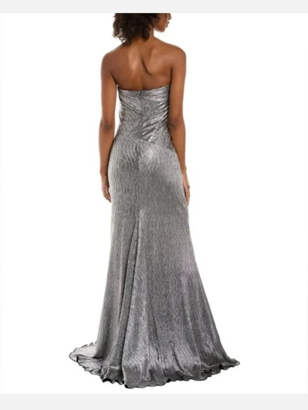 Rene Ruiz Metallic Strapless Gown - Picture 3 of 14